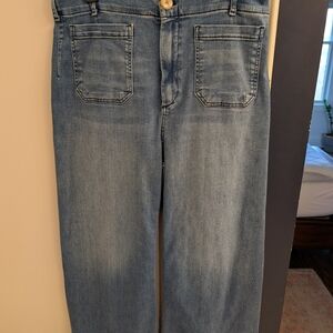 Maeve Wide Leg Cropped Jeans